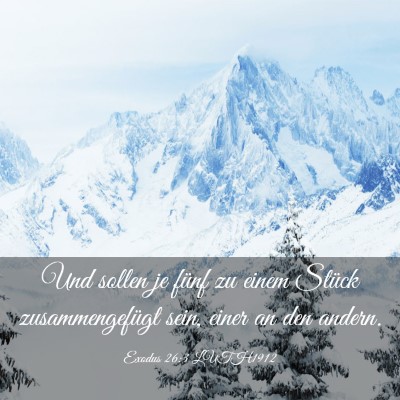 Picture 03 - Exodus 26:3 LUTH1912 - Und sollen je fünf zu einem Stück - Bible Verse Picture