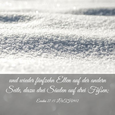 Picture 03 - Exodus 27:15 LUTH1912 - und wieder fünfzehn Ellen auf der andern Seite, - Bible Verse Picture