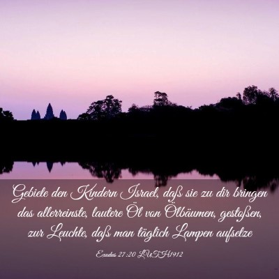 Picture 03 - Exodus 27:20 LUTH1912 - Gebiete den Kindern Israel, daß sie zu dir - Bible Verse Picture