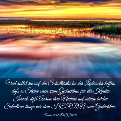 Picture 03 - Exodus 28:12 LUTH1912 - Und sollst sie auf die Schulterstücke des - Bible Verse Picture