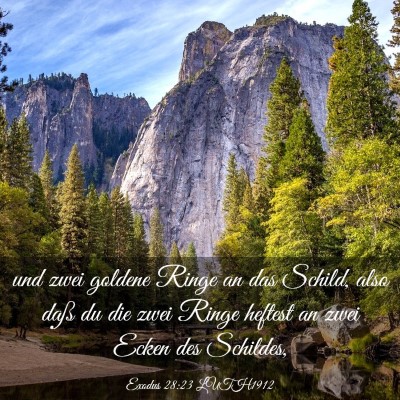 Picture 03 - Exodus 28:23 LUTH1912 - und zwei goldene Ringe an das Schild, also daß - Bible Verse Picture