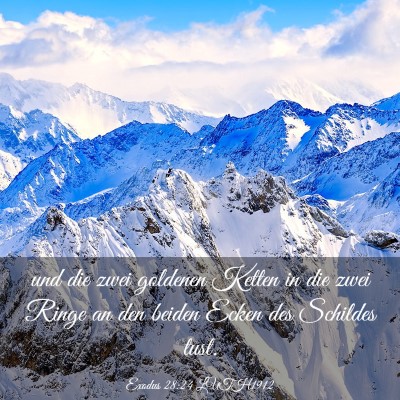 Picture 03 - Exodus 28:24 LUTH1912 - und die zwei goldenen Ketten in die zwei Ringe an - Bible Verse Picture