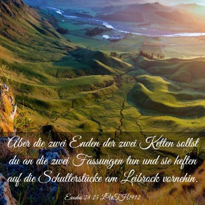 Picture 03 - Exodus 28:25 LUTH1912 - Aber die zwei Enden der zwei Ketten sollst du an - Bible Verse Picture