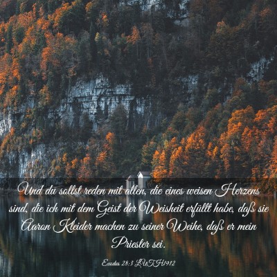 Picture 03 - Exodus 28:3 LUTH1912 - Und du sollst reden mit allen, die eines weisen - Bible Verse Picture