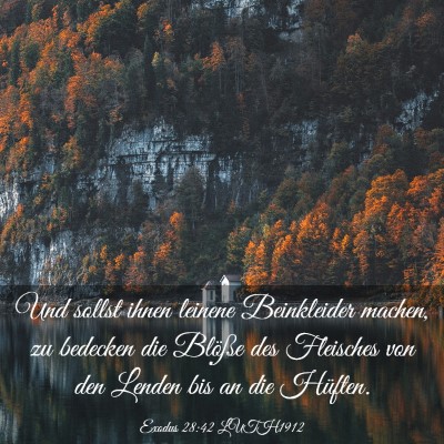Picture 03 - Exodus 28:42 LUTH1912 - Und sollst ihnen leinene Beinkleider machen, zu - Bible Verse Picture