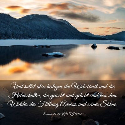 Picture 03 - Exodus 29:27 LUTH1912 - Und sollst also heiligen die Webebrust und die - Bible Verse Picture