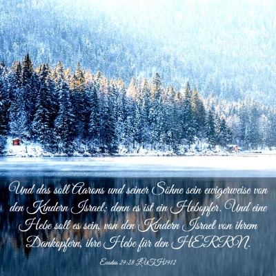 Picture 03 - Exodus 29:28 LUTH1912 - Und das soll Aarons und seiner Söhne sein - Bible Verse Picture