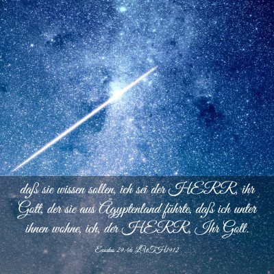 Picture 03 - Exodus 29:46 LUTH1912 - daß sie wissen sollen, ich sei der HERR, ihr - Bible Verse Picture