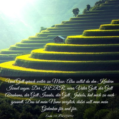 Picture 03 - Exodus 3:15 LUTH1912 - Und Gott sprach weiter zu Mose: Also sollst du - Bible Verse Picture
