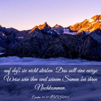 Picture 03 - Exodus 30:21 LUTH1912 - auf daß sie nicht sterben. Das soll eine ewige - Bible Verse Picture