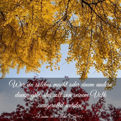 Picture 03 - Exodus 30:33 LUTH1912 - Wer ein solches macht oder einem andern davon - Bible Verse Picture