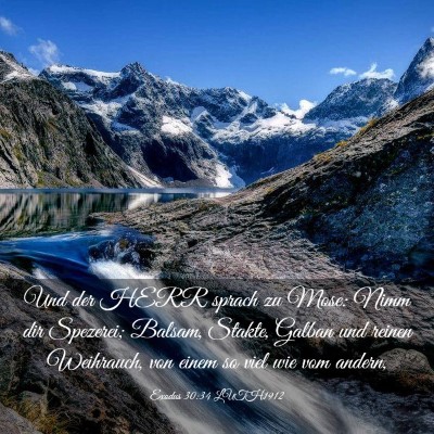 Picture 03 - Exodus 30:34 LUTH1912 - Und der HERR sprach zu Mose: Nimm dir Spezerei; - Bible Verse Picture