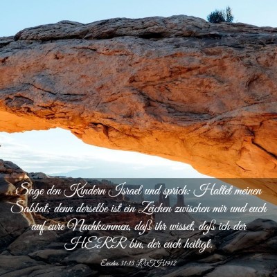 Picture 03 - Exodus 31:13 LUTH1912 - Sage den Kindern Israel und sprich: Haltet meinen - Bible Verse Picture