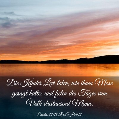 Picture 03 - Exodus 32:28 LUTH1912 - Die Kinder Levi taten, wie ihnen Mose gesagt - Bible Verse Picture