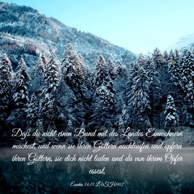 Picture 03 - Exodus 34:15 LUTH1912 - Daß du nicht einen Bund mit des Landes - Bible Verse Picture