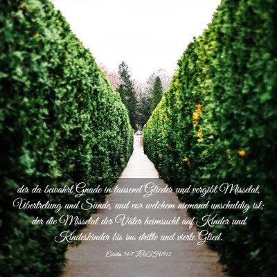 Picture 03 - Exodus 34:7 LUTH1912 - der da bewahrt Gnade in tausend Glieder und - Bible Verse Picture