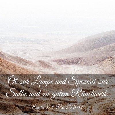 Picture 03 - Exodus 35:8 LUTH1912 - Öl zur Lampe und Spezerei zur Salbe und zu gutem - Bible Verse Picture