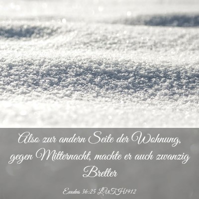 Picture 03 - Exodus 36:25 LUTH1912 - Also zur andern Seite der Wohnung, gegen - Bible Verse Picture