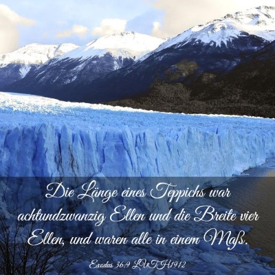 Picture 03 - Exodus 36:9 LUTH1912 - Die Länge eines Teppichs war achtundzwanzig - Bible Verse Picture