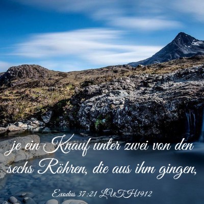 Picture 03 - Exodus 37:21 LUTH1912 - je ein Knauf unter zwei von den sechs Röhren, - Bible Verse Picture