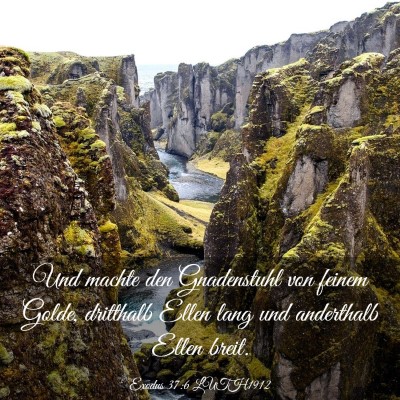 Picture 03 - Exodus 37:6 LUTH1912 - Und machte den Gnadenstuhl von feinem Golde, - Bible Verse Picture