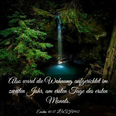Picture 03 - Exodus 40:17 LUTH1912 - Also ward die Wohnung aufgerichtet im zweiten - Bible Verse Picture