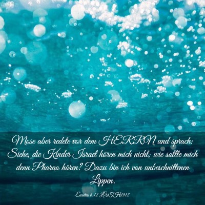Picture 03 - Exodus 6:12 LUTH1912 - Mose aber redete vor dem HERRN und sprach: Siehe, - Bible Verse Picture