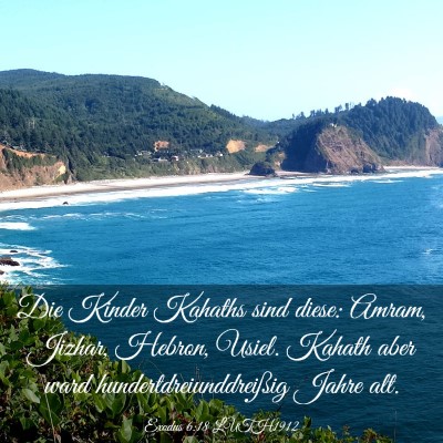 Picture 03 - Exodus 6:18 LUTH1912 - Die Kinder Kahaths sind diese: Amram, Jizhar, - Bible Verse Picture