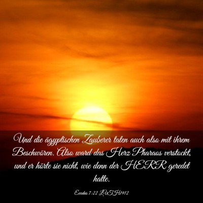 Picture 03 - Exodus 7:22 LUTH1912 - Und die ägyptischen Zauberer taten auch also mit - Bible Verse Picture