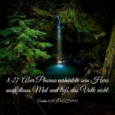 Picture 03 - Exodus 8:32 LUTH1912 - 8:27 Aber Pharao verhärtete sein Herz auch - Bible Verse Picture