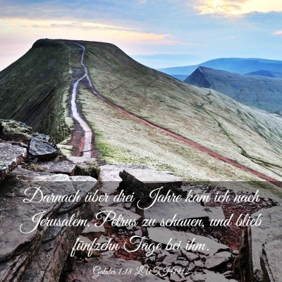 Picture 03 - Galater 1:18 LUTH1912 - Darnach über drei Jahre kam ich nach Jerusalem, - Bible Verse Picture