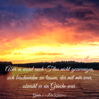 Picture 03 - Galater 2:3 LUTH1912 - Aber es ward auch Titus nicht gezwungen, sich - Bible Verse Picture