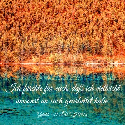 Picture 03 - Galater 4:11 LUTH1912 - Ich fürchte für euch, daß ich vielleicht - Bible Verse Picture