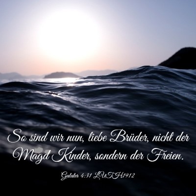 Picture 03 - Galater 4:31 LUTH1912 - So sind wir nun, liebe Brüder, nicht der Magd - Bible Verse Picture