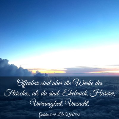 Picture 03 - Galater 5:19 LUTH1912 - Offenbar sind aber die Werke des Fleisches, als - Bible Verse Picture