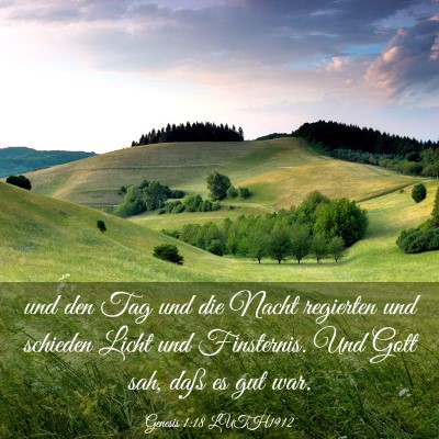 Picture 03 - Genesis 1:18 LUTH1912 - und den Tag und die Nacht regierten und schieden - Bible Verse Picture