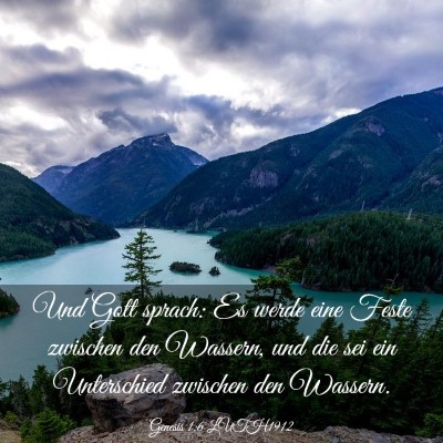 Picture 03 - Genesis 1:6 LUTH1912 - Und Gott sprach: Es werde eine Feste zwischen den - Bible Verse Picture