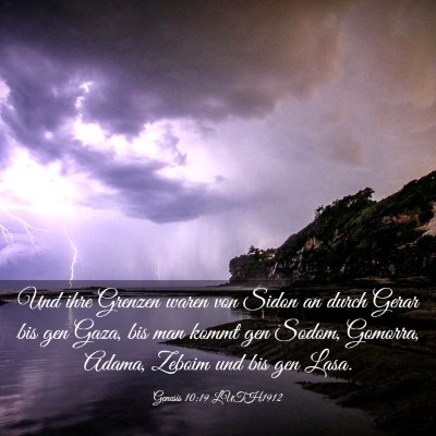 Picture 03 - Genesis 10:19 LUTH1912 - Und ihre Grenzen waren von Sidon an durch Gerar - Bible Verse Picture