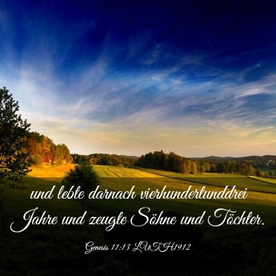 Picture 03 - Genesis 11:13 LUTH1912 - und lebte darnach vierhundertunddrei Jahre und - Bible Verse Picture