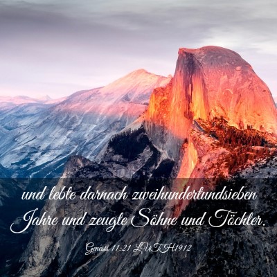 Picture 03 - Genesis 11:21 LUTH1912 - und lebte darnach zweihundertundsieben Jahre und - Bible Verse Picture