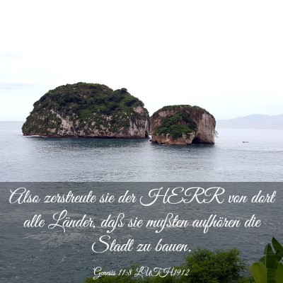 Picture 03 - Genesis 11:8 LUTH1912 - Also zerstreute sie der HERR von dort alle - Bible Verse Picture