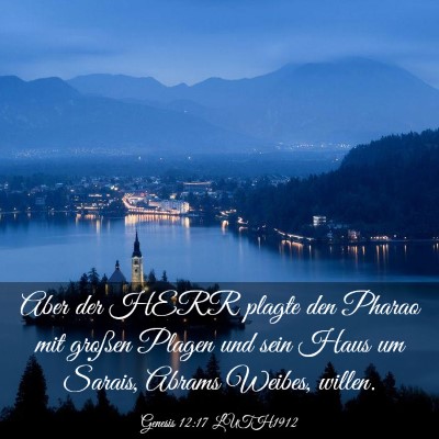 Picture 03 - Genesis 12:17 LUTH1912 - Aber der HERR plagte den Pharao mit großen - Bible Verse Picture