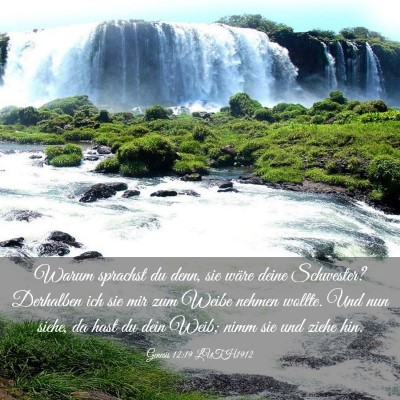 Picture 03 - Genesis 12:19 LUTH1912 - Warum sprachst du denn, sie wäre deine - Bible Verse Picture