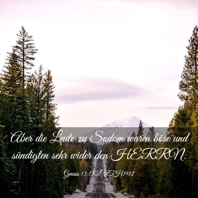 Picture 03 - Genesis 13:13 LUTH1912 - Aber die Leute zu Sodom waren böse und - Bible Verse Picture