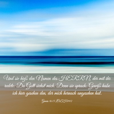 Picture 03 - Genesis 16:13 LUTH1912 - Und sie hieß den Namen des HERRN, der mit ihr - Bible Verse Picture