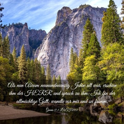 Picture 03 - Genesis 17:1 LUTH1912 - Als nun Abram neunundneunzig Jahre alt war, - Bible Verse Picture