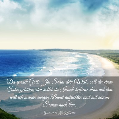 Picture 03 - Genesis 17:19 LUTH1912 - Da sprach Gott: Ja, Sara, dein Weib, soll dir - Bible Verse Picture