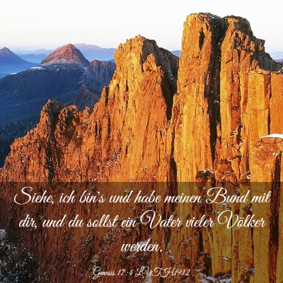 Picture 03 - Genesis 17:4 LUTH1912 - Siehe, ich bin's und habe meinen Bund mit dir, - Bible Verse Picture