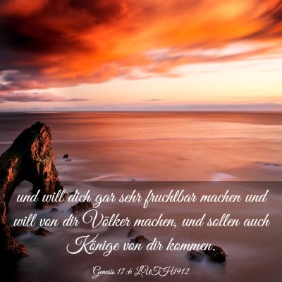 Picture 03 - Genesis 17:6 LUTH1912 - und will dich gar sehr fruchtbar machen und will - Bible Verse Picture