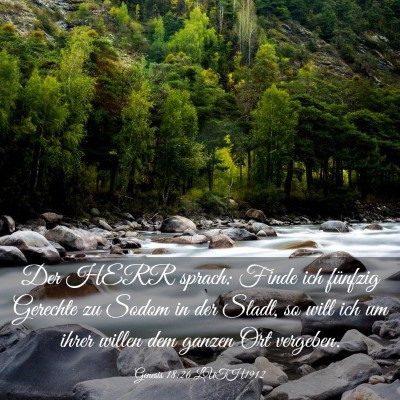Picture 03 - Genesis 18:26 LUTH1912 - Der HERR sprach: Finde ich fünfzig Gerechte zu - Bible Verse Picture